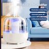New 5L Large Capacity Humidifier Usb Double Fog Spray Low Noise Home Bedroom Office Night Light
