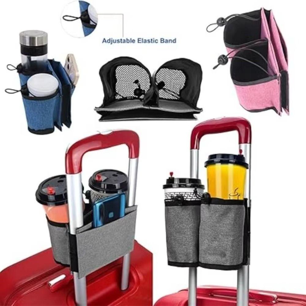 Hands-Free Luggage Drink Bag Storage Bag Travel Cup Holder Holder Suitcase Drink Holder Airport