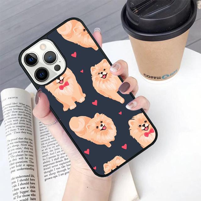 Cartoon Pomeranian Dog Phone Case Cover For iPhone 17 Air 16 15 14 Plus For Apple 16 11 12 13 Pro Max Coque