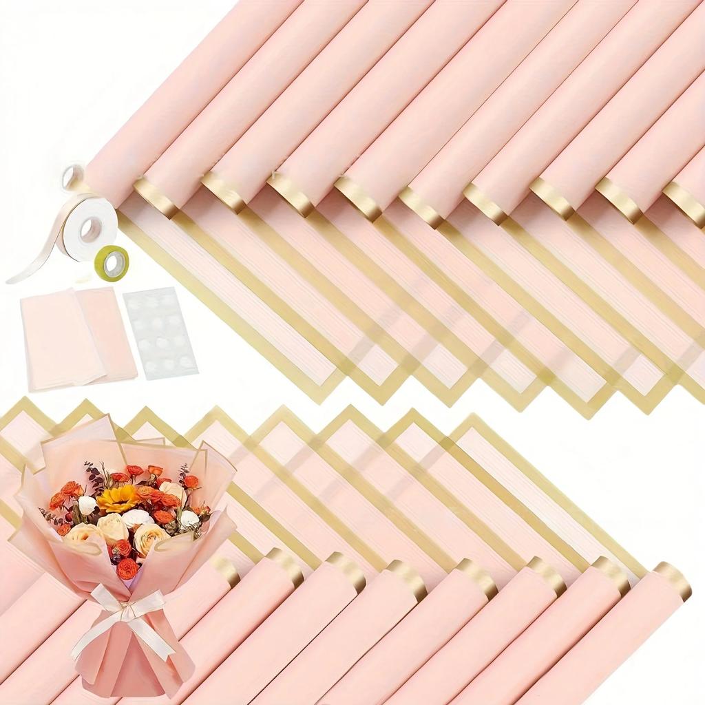 Valentinstag Wasserdichtes Florales Geschenkpapier für Blumenstrauß Geschenkpapier Luxuriös Hochzeit Geburtstag Blumenarrangement DIY Basteln