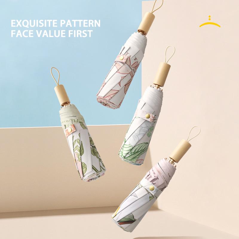 Винтажные цветочные водонепроницаемые женские зонты портативные складные ветрозащитные — фото 4