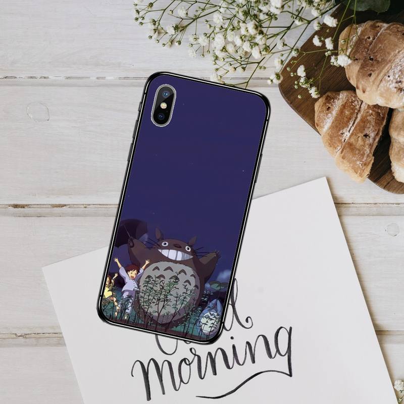 Pouzdro na telefon Happy Totoro sprite away Pro iphone 12 11 13 7 8 6 s plus x xs xr pro max mini skořepina