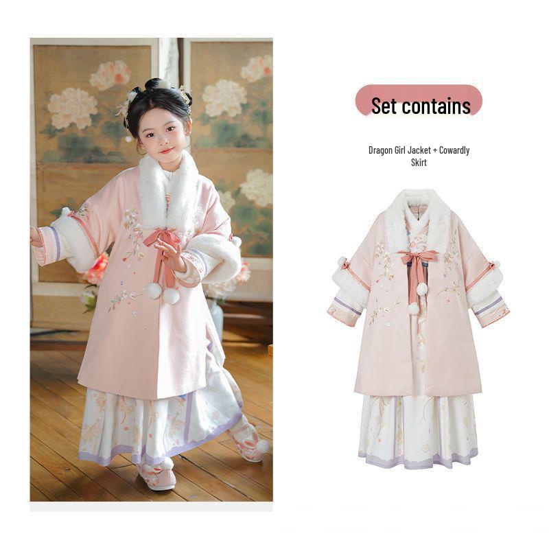 Zimní 2024 Vílí Hanfu pro Dívky: Výkonnostní kostým ve stylu Tang
