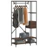 VidaXL Clothes Rack with Shelves Brown Oak Engineered Wood, Coat Rack, Clothes Rail, Garment Rack 847863