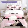 3pcs Custom Name Cow Bedding Set Duvet Cover Closure Includes 1 Duvet Cover & 2 Pillowcases, Soft and Comfortable for All Seasons.
