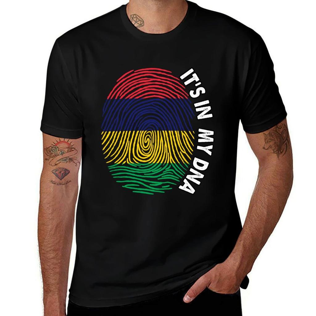 Its In My Dna Born In Mauritius Funny Vintage Dna Mauritius Its In My Dnamauritian Flag Roots Mauritius Gift Fl Tshirt