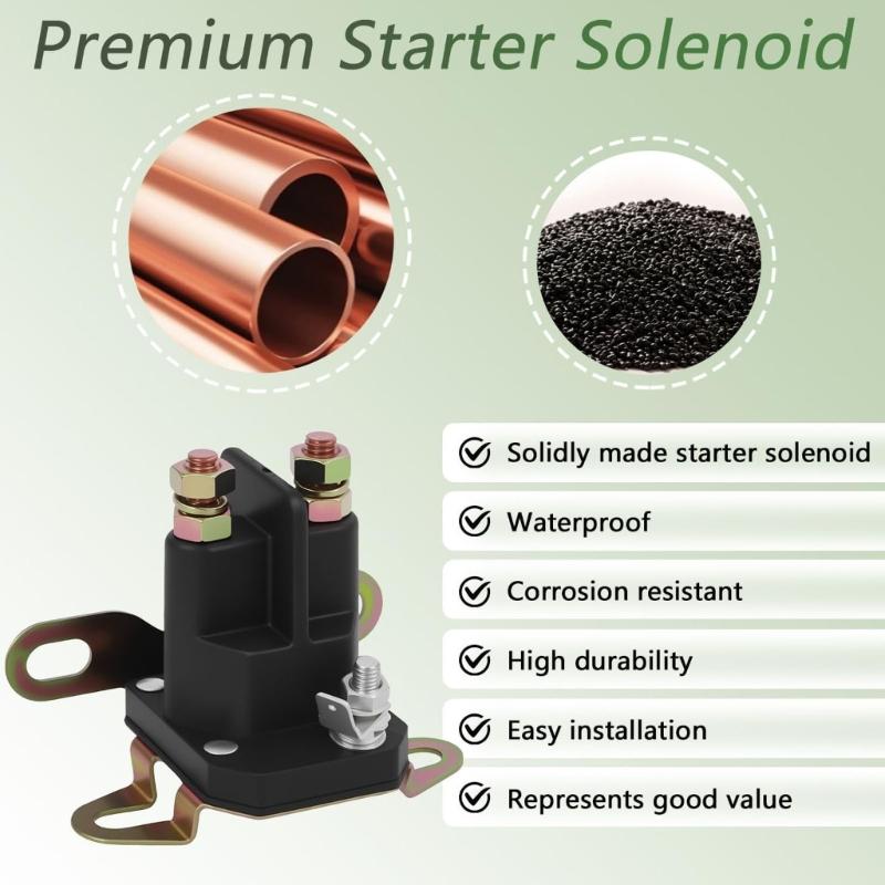 Universal Replacement Starter Solenoid Suitable With Various Mower Models For Consistent Starting Performances And Longevity
