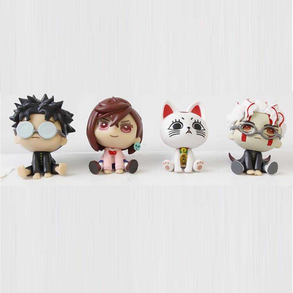 4Pcs Anime Highway Granny Ayase Momo Okarun Cute Edition Action Model Statue Car Decoration Doll Toy Fans Gifts Q Figure Poseable Articulated Scale