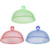 PRETYZOOM 3pcs Metal Mesh Food Tents - 30cm Mesh Food Tents Protector, Keep Out, Reusable Dust Covers for Home Kitchen (Random Color)