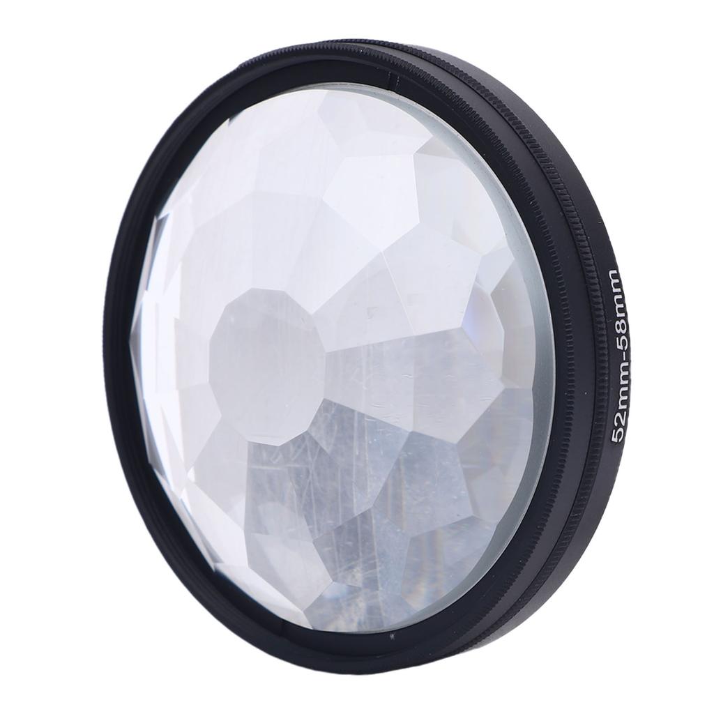 58mm Kaleidoskopfilter Spezialeffekte Kamerafilter mit 52MM-58MM Adapterring Kompatibel mit