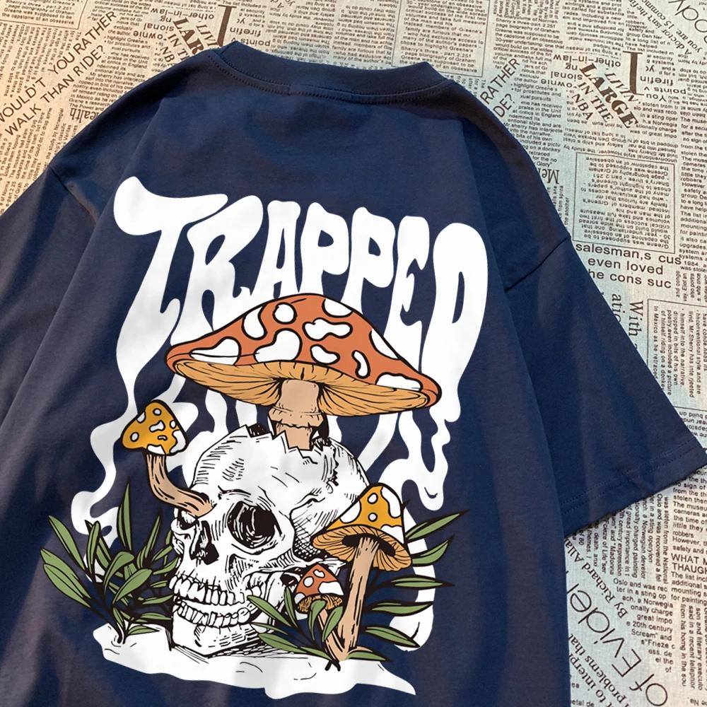 Horror Skull Tričko s potiskem Muži Ženy Vysoce kvalitní trička Vzor Oversize Nové tričko Neformální oversize Bavlněná trička