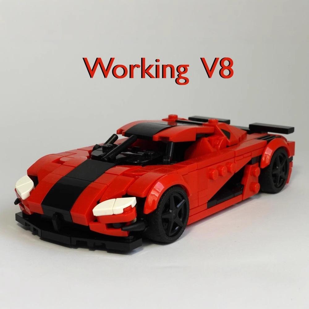 

Children s MOC Building Blocks Gift V8 Konisseg Super Racing 8 Sports Car 217335 Assembled Toy Desktop Ornament