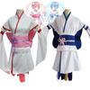 Anime Kara Rezero Hajimeru Lsekai Seikatsu Ram Rem Kimono Dress Costume Cosplay