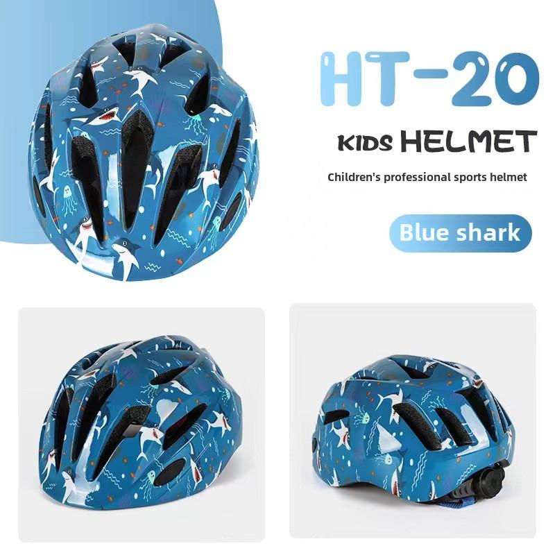 Мультяшный детский велосипедный шлем защитный шлем для катания на роликах беговел шлем для молодежи спортивный велосипедный шлем S（52-56CM）