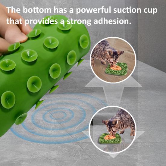 Pet Lick Mat, Suction Cup Slow Feeder Mat, Multi-Texture Design, Silicone Slow Feeding Mat for Cats And Dogs Thick Treat
