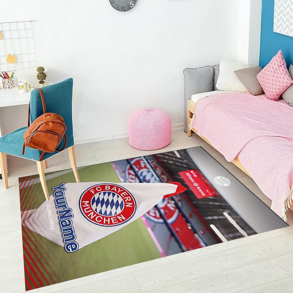 Fc Bayern München Customize your name rug, office chair cushion, home bedroom living room gift.