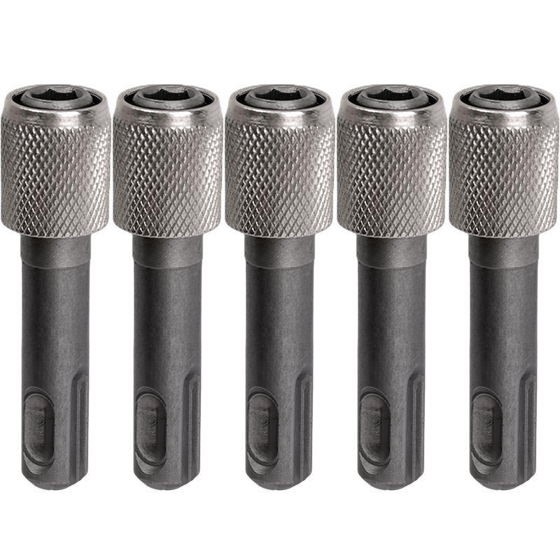 1/10pcs Round Shank To Hex Shank Adapter Electric Hammer Adapter Conversion Connecting Rod Sleeve Shank Power Screwdriver Bit