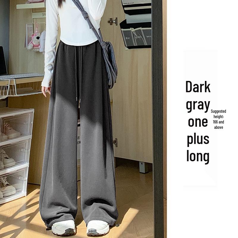 

Женские хлопковые спортивные штаны с высокой талией и широкими штанинами на осень/зиму 2024 M [90-105 cm]