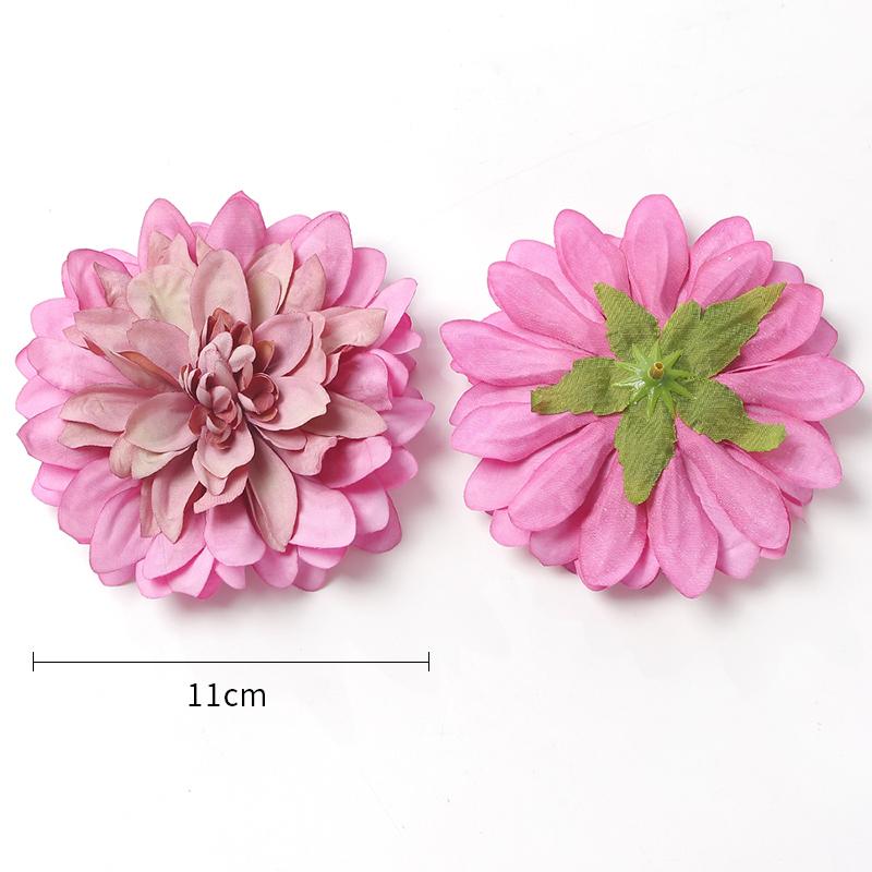 3Pcs Artificial Snowy Flower 11cm Silk Flower Head Home Decoration Wedding Decor DIY Bridal Chest Flower Party Accessories