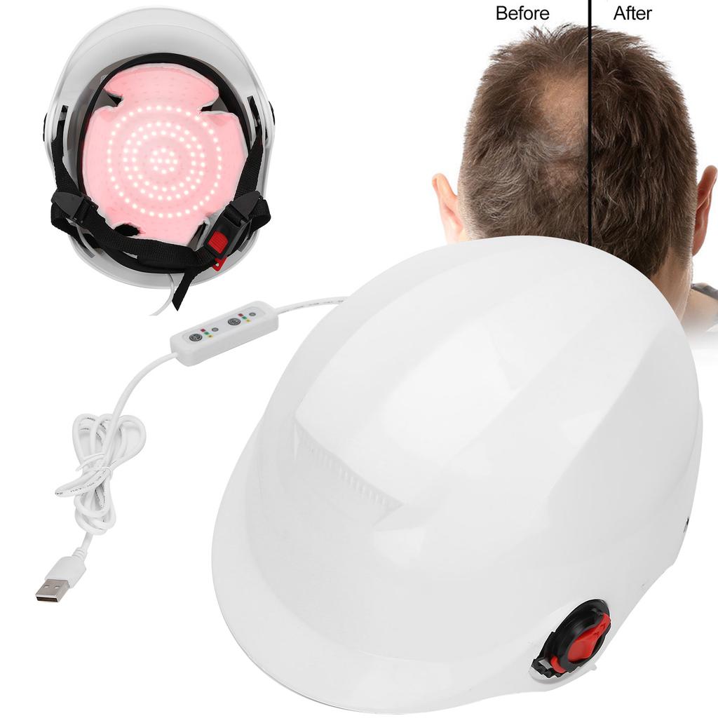94pcs Lamp Beads Red Light Therapy Hair Loss Treatment Device Hair Growth Helmet White