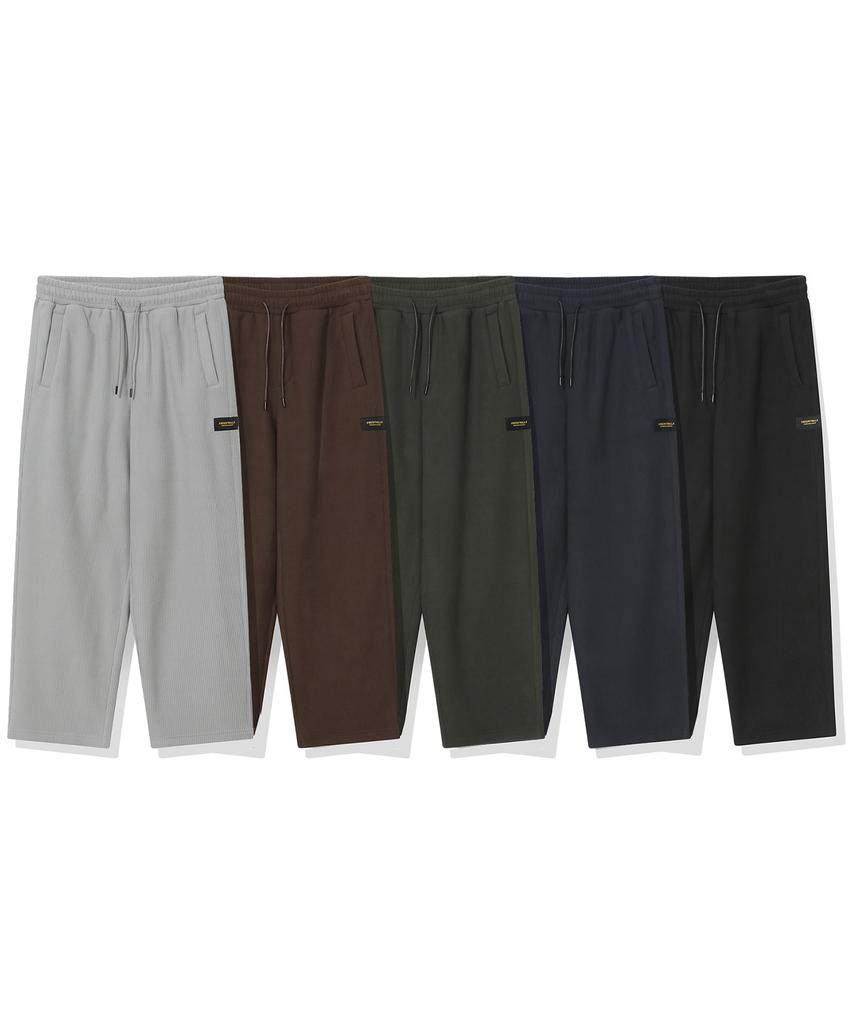 BEENTRILL Corduroy Fleece Sweatpants (Charcoal)