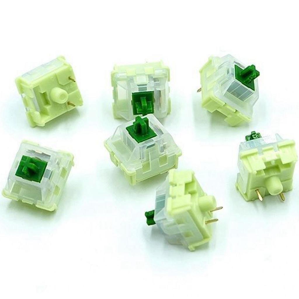 3 Pin Matcha Green Linear Keyboard Switch 45g Mechanical Keyboard Custom Switches Transparent Cover Manufacturer Lubrication