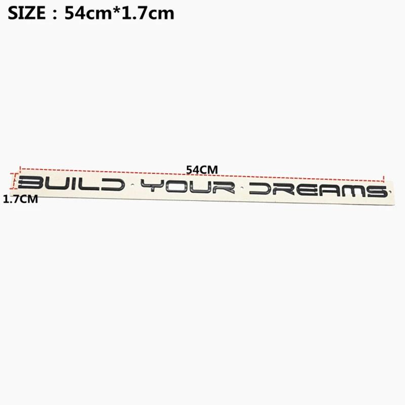 3D ABS Chrom Černé Logo Postav si své sny Znak Písmena Samolepka Znak na Kufr Auta Pro BYD SEAL SONG Plus ATTO3 SEAL U Příslušenství