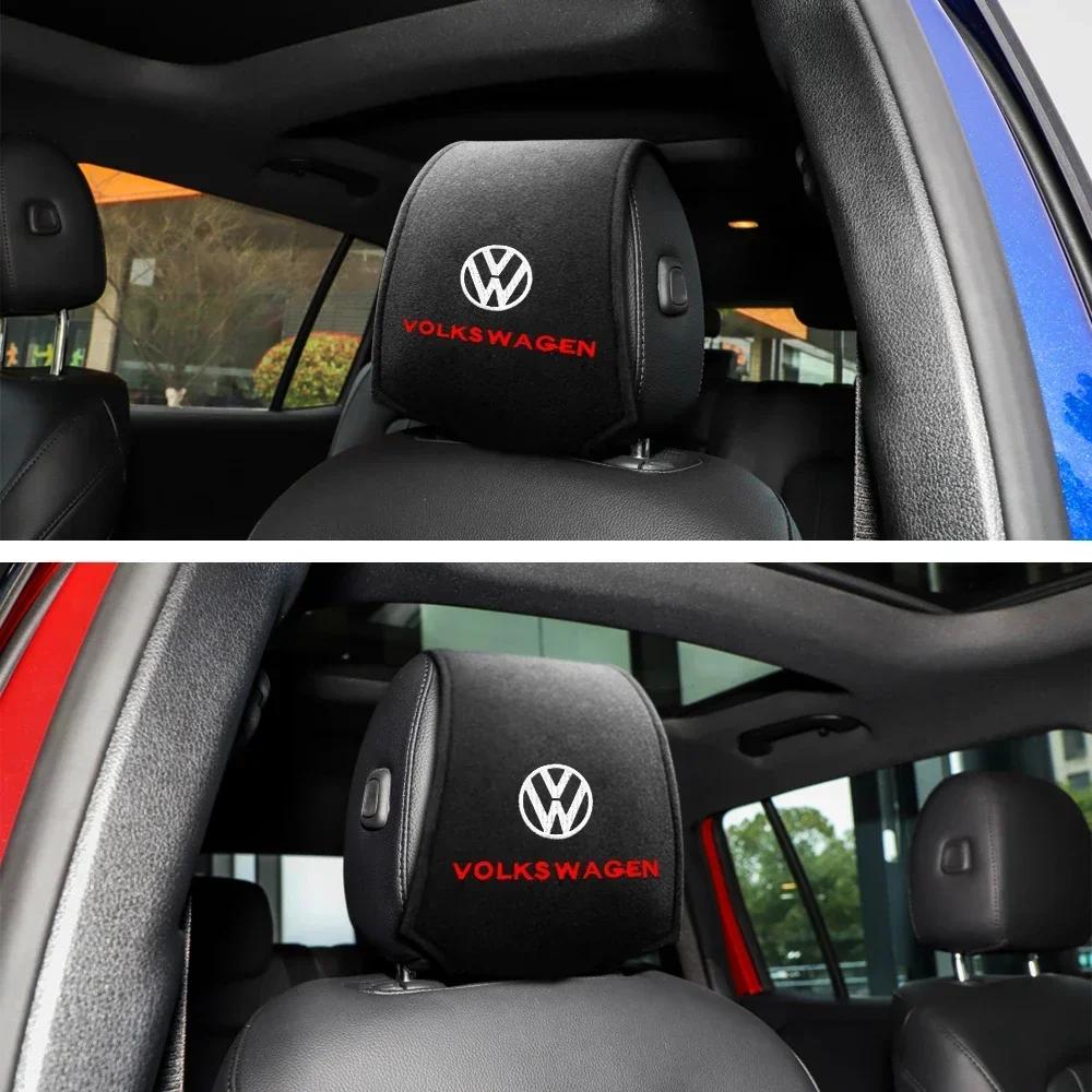 1/2KS Potah opěrky hlavy do auta Příslušenství k sedadlům Příslušenství pro styling auta Pro VW Golf Polo Jetta Passat Tiguan Beetle Touran Polo Da7 vcqt0