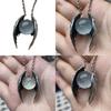 Ghost Wings Faux Crystal Vintage Necklace With Cartoon Pendant For Fashion Ol Women Men