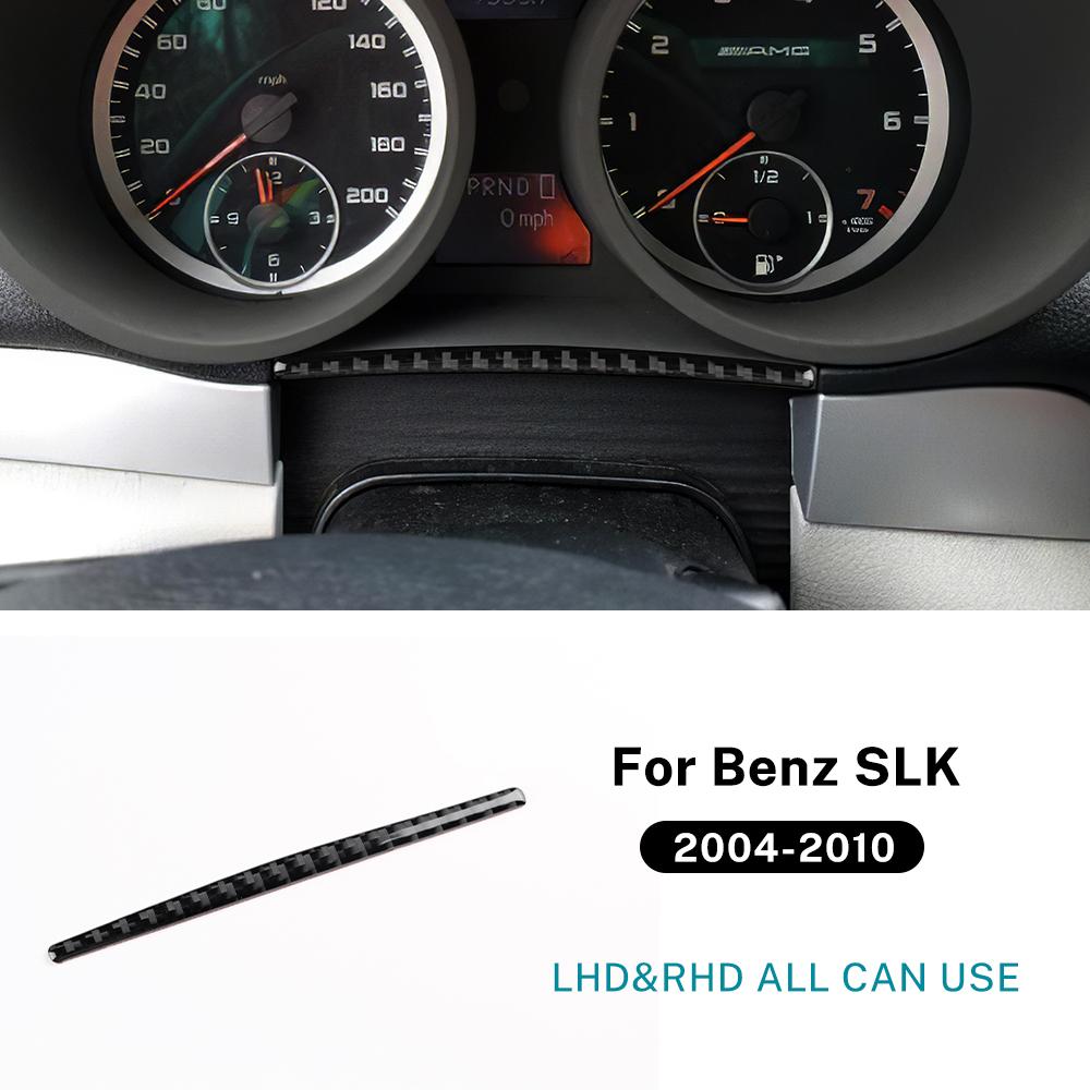 För Mercedes Benz SLK R171 2004 2005 2006 2007 2008 2009 2010 Hastighetsmätare Ram Tillbehör Riktig Mjuk Kolfiber Dekorationsklistermärke
