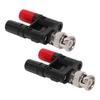 2pcs BNC Male To Dual 4mm Banana Female Socket Binding Post RF Coaxial Splitter Adapter Connector