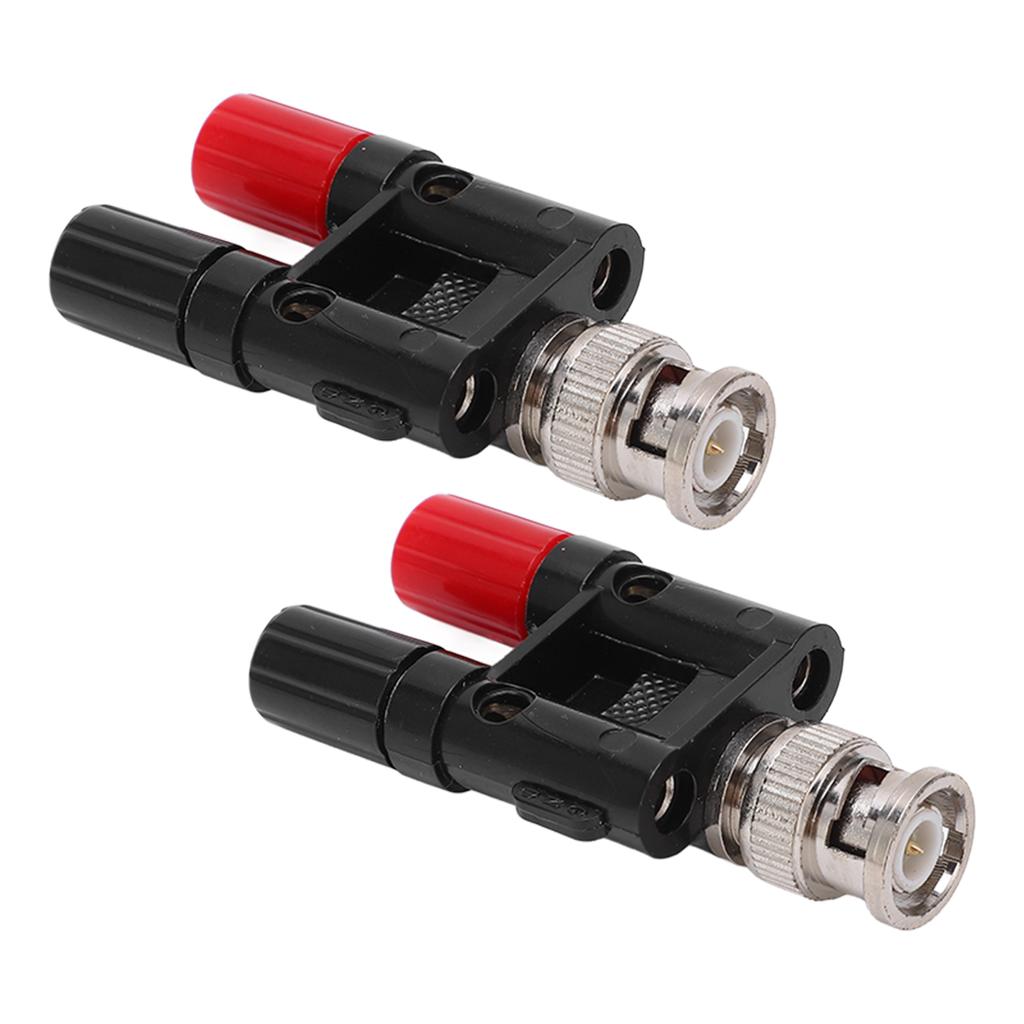 2pcs BNC Male To Dual 4mm Banana Female Socket Binding Post RF Coaxial Splitter Adapter Connector