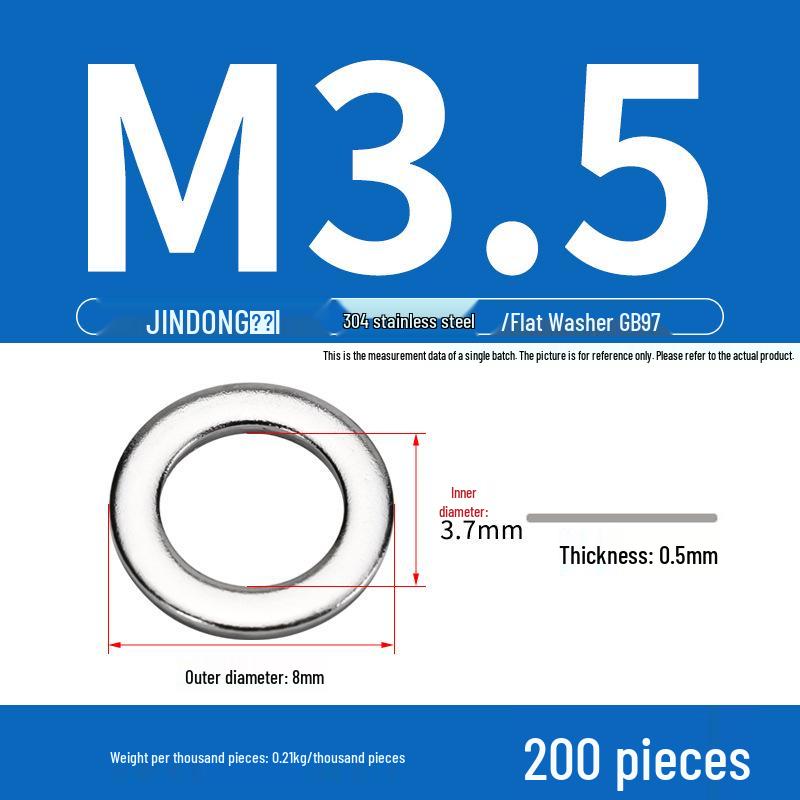 Stainless Steel 304/201/316 Oversized Thick Flat Washer Gasket Screw Washer GB97/GB96