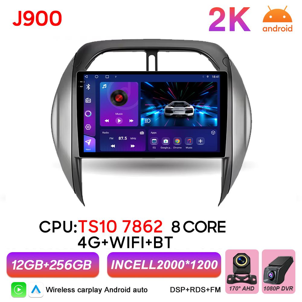 Android 16 Car Radio Carplay For Toyota RAV4 RAV 4 2003 2004 2005 Car Intelligent Systems Multimedia Player Wireless Head Unit