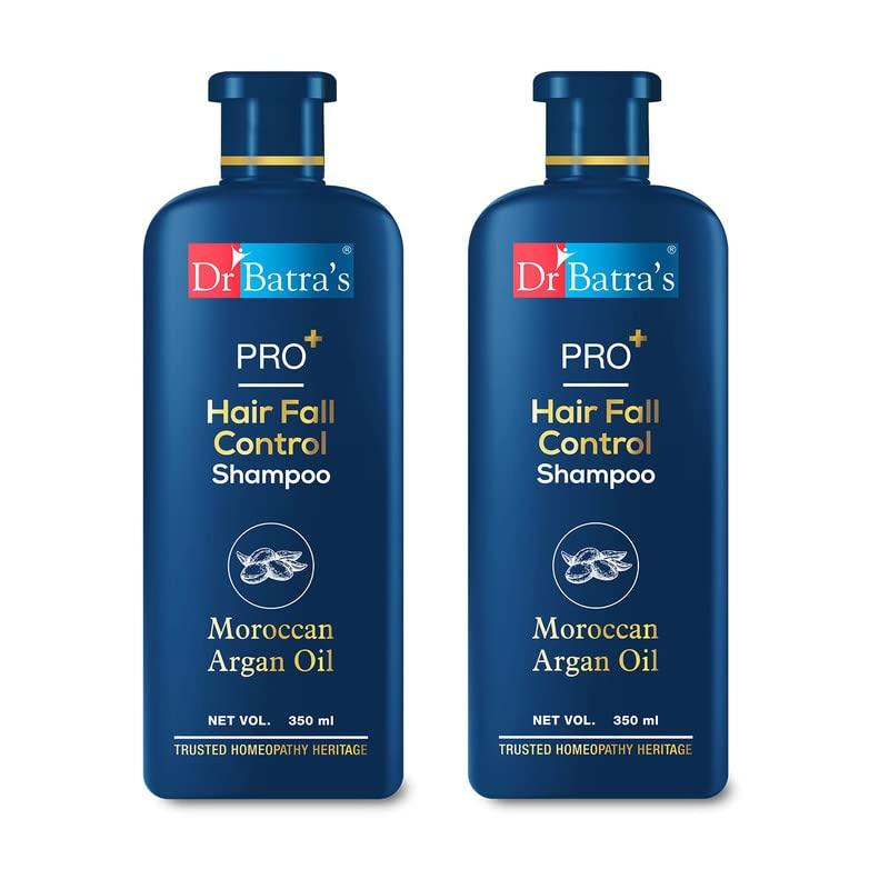 Dr Batra's Pro + Hair fall Control shampoo - 350ml | Moroccan Argan Oil Shampoo | Shampoo for Hair Fall Control | Pack of 2