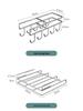 Stainless Steel Kitchen Storage Rack: Hanging Organizer with Cabinet Baskets & Paper Towel Holder