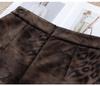 Women's High Waist Leopard Print Suede Skirt - Autumn/Winter 2025