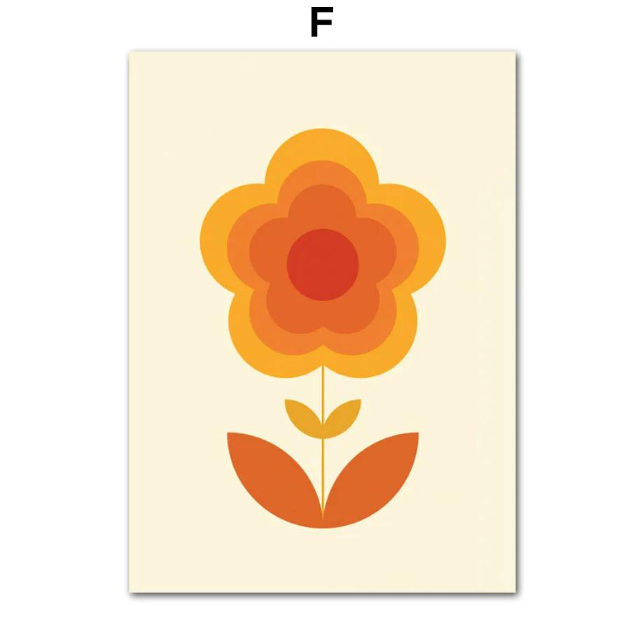 Retro 70s Stripes Art Prints, Sunset, Lip, Rainbow, Flower, Butterfly, Boho Poster, Canvas Painting, Wall Pictures, Living Room