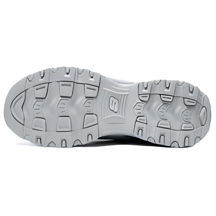 Skechers DLites 1.0 Comfortable Soft Durable Low-Top Dad Shoes Women Sneaker Blue Gray 150240-GYSL