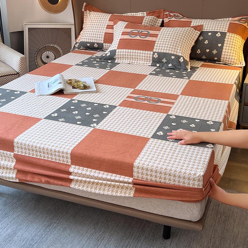 Thick Pure Cotton Flannel Fitted Bed Sheet: Non-Slip, All-Inclusive Mattress Protector