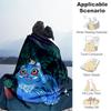 1pc Blue Tiger with HatCartoon Blanket,Portable Throw for Travel , All-Season Cozy Blanket,Ideal Gift for Christmas, BirthdaysPB064