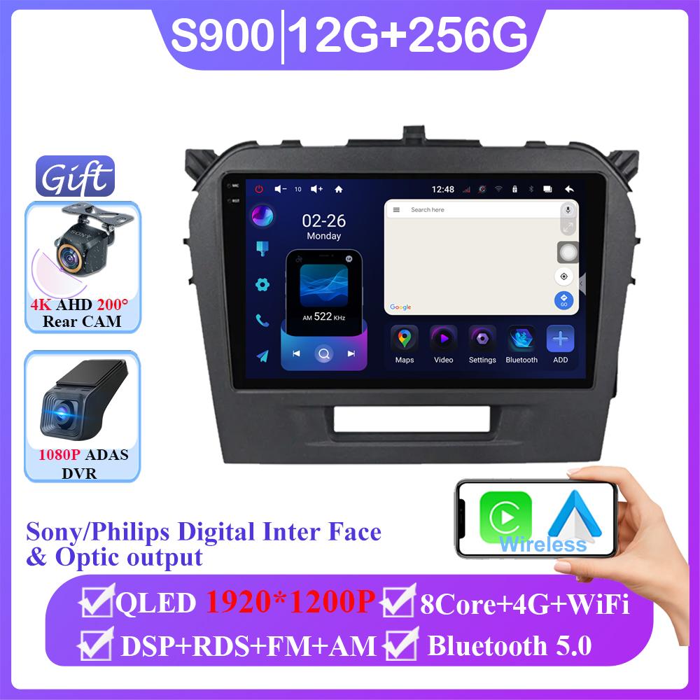 Android 14 For Suzuki Vitara 4 2014 - 2018 Multimedia Player Car Radio Autoradio Wireless Carplay Android Auto GPS Navigation