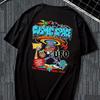 Americanstyle Graffiti UFO Unisexs Tshirt Summer Pure Cotton Fashionable Loosefitting Unisexs and Womens Streetwear Shirt
