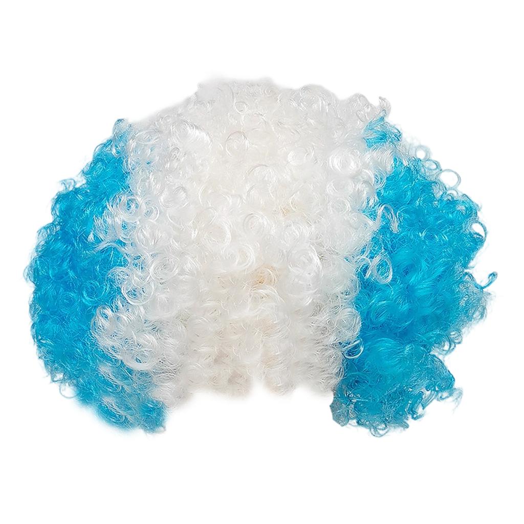 Football Fan Flag Color Hair Wig Fan Hair Color Dress Headpiece Performance