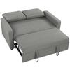 Double Sofa Bed Click Clack Sofa Bed Pull Out Bed with Adjustable Backrest for Living Room and Bedroom Grey