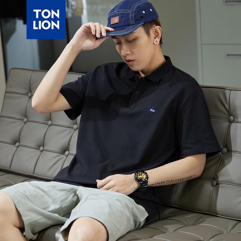 TonLion Men's Casual Short Sleeve Polo Shirt