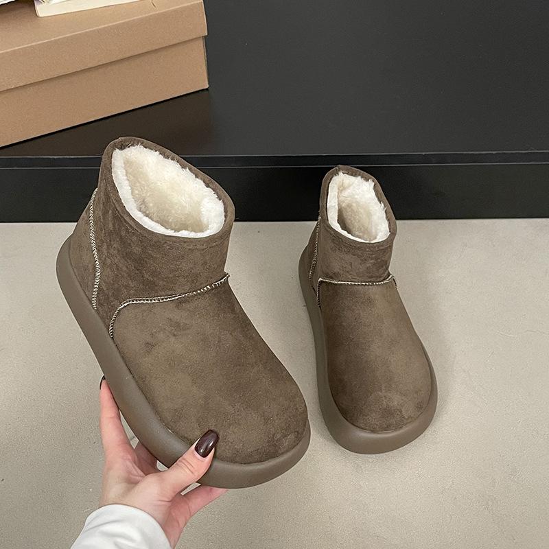 Women's Soft Elastic Winter Warm Cold Padded Snow Boots Thick-soled Non-slip Wear Outdoor Leisure Sports Short Cotton Boots