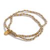 Yhpup Handmade Beads Jewelry Stainless Steel Elasticity Bracelet Bangle Ring Waterproof Fashion Summer Popular Jewelry Wholesale
