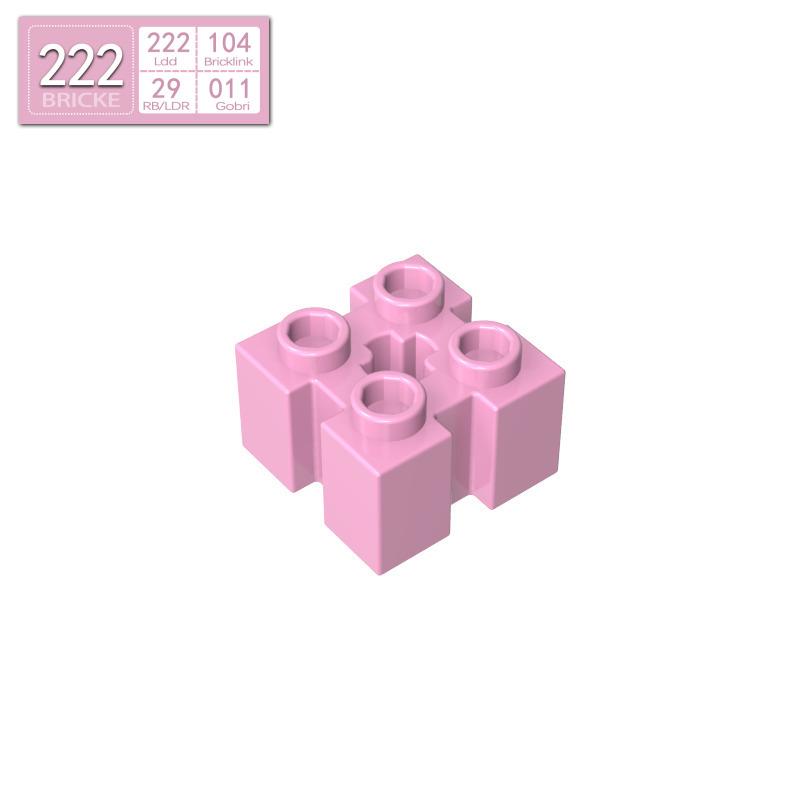 BRICKE 90258-39683: 2x2 Grooved Building Block with Center Hole, LEGO-Compatible 50g (~41 pcs)