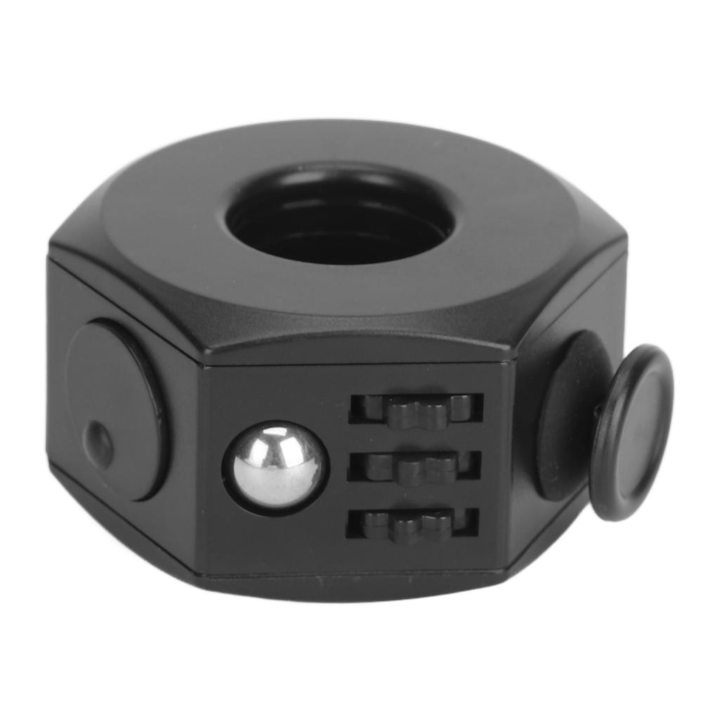 Rotating Decompression Ring Toy 360 Degreen Kmob Finger Button Roller Fingertip Stress Reduction Ring Toy Black